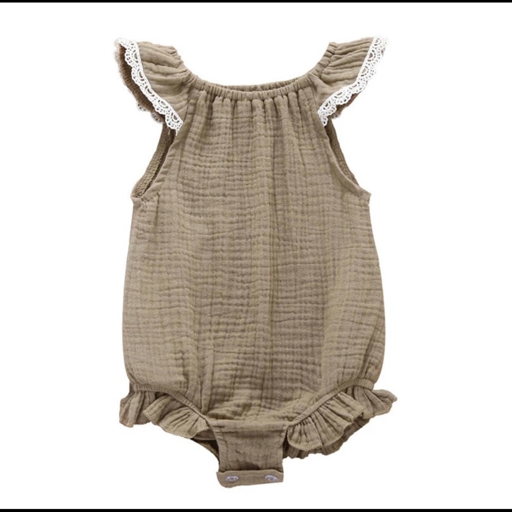 Buttercup Ruffle Embroidered Romper - Picture 4 of 5